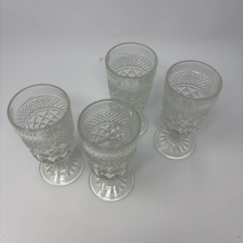 Crystal Tulip Garden Goblets 4 PC