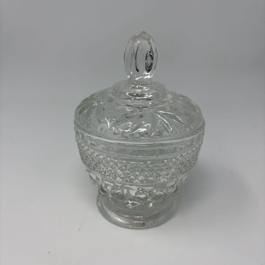 Pressed Glass Sugar Bowl