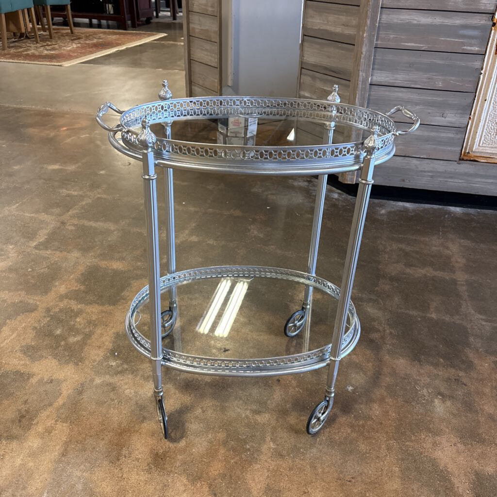 Tea Cart with Removeable Glass Trays