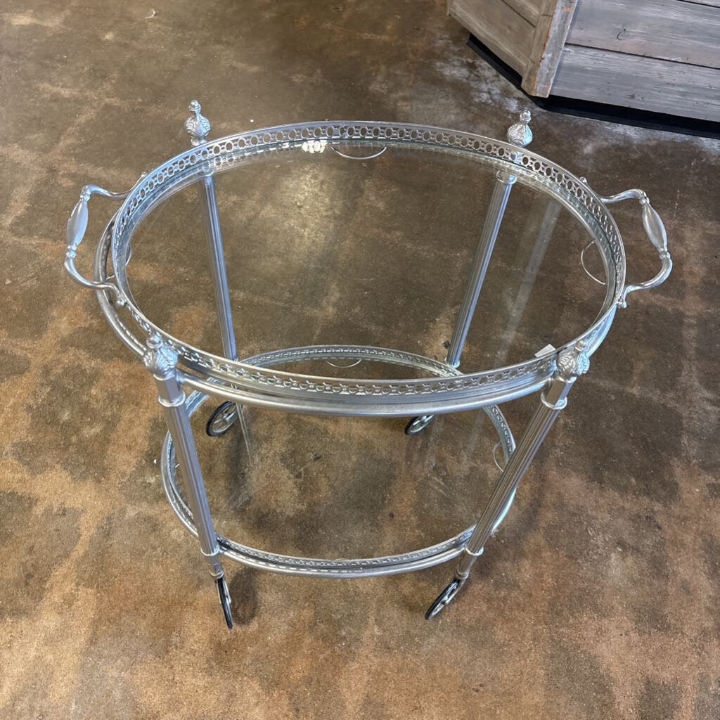 Tea Cart with Removeable Glass Trays