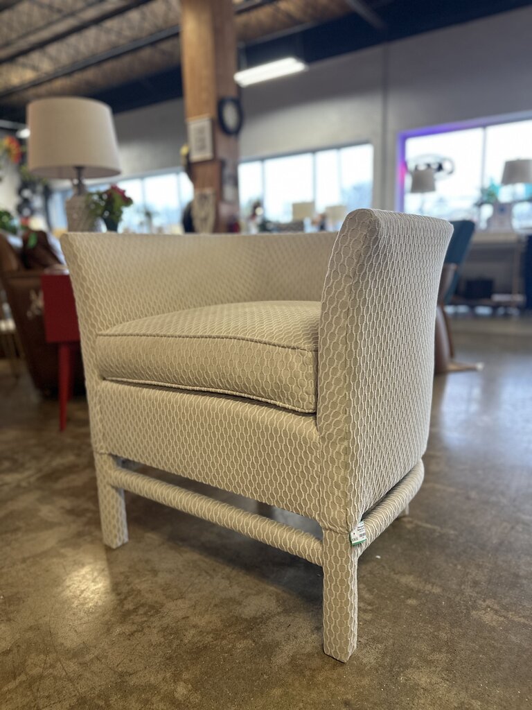 Upholstered Hattie Bowed Club Chair