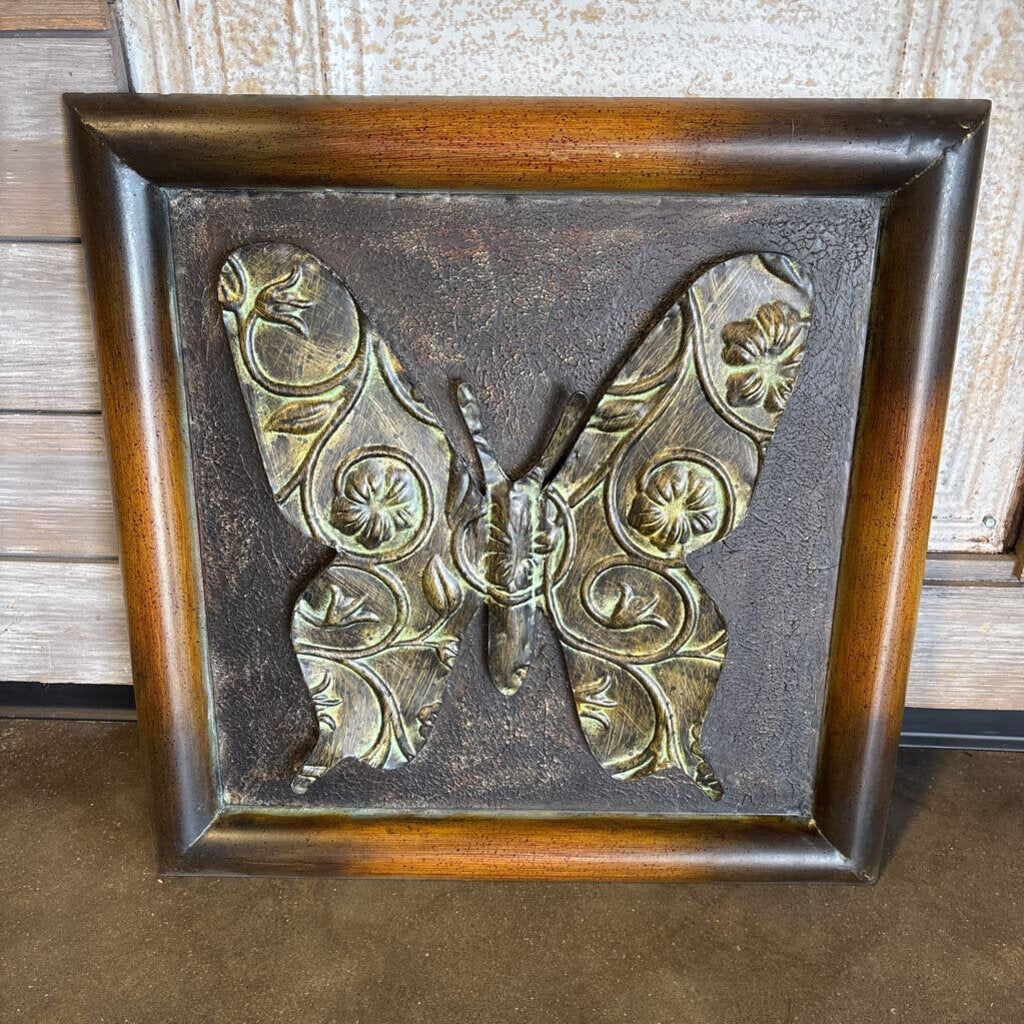 Metal Butterfly Wall Plaque 22.25 x 22.25
