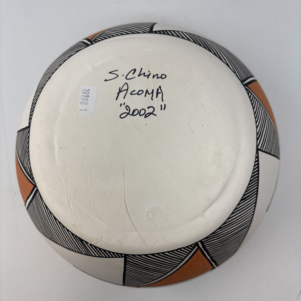 Acoma Pueblo Native American Pottery Bowl