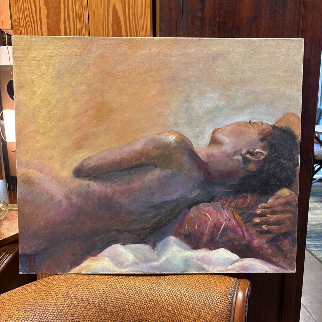 Sleeping Lady Original Signed 24 X 20