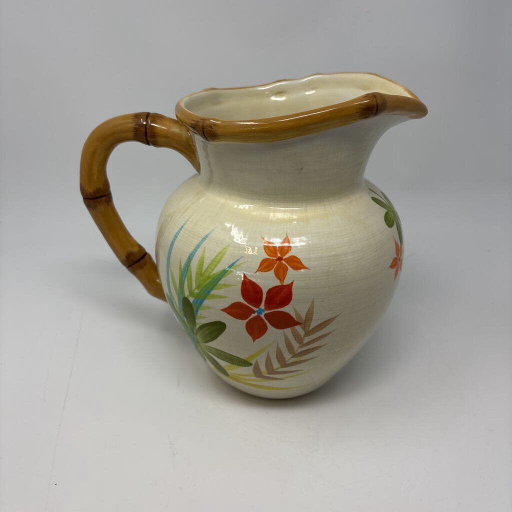 Floral Hand Painted Pitcher