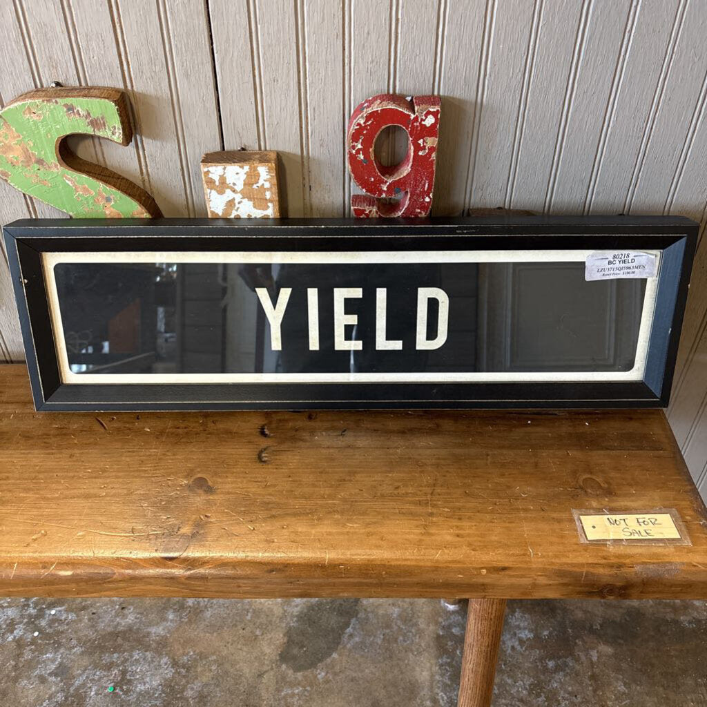 Yield Framed Sign