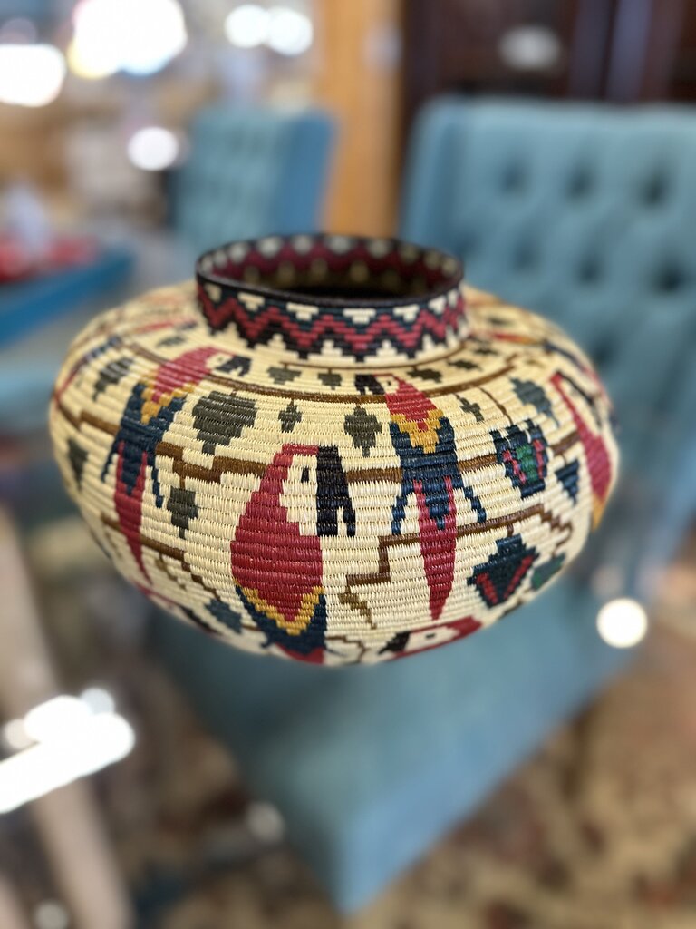 Wounaan Indian Handwoven Parrot Basket
