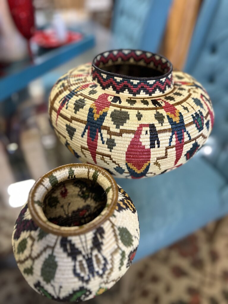 Wounaan Indian Handwoven Parrot Basket