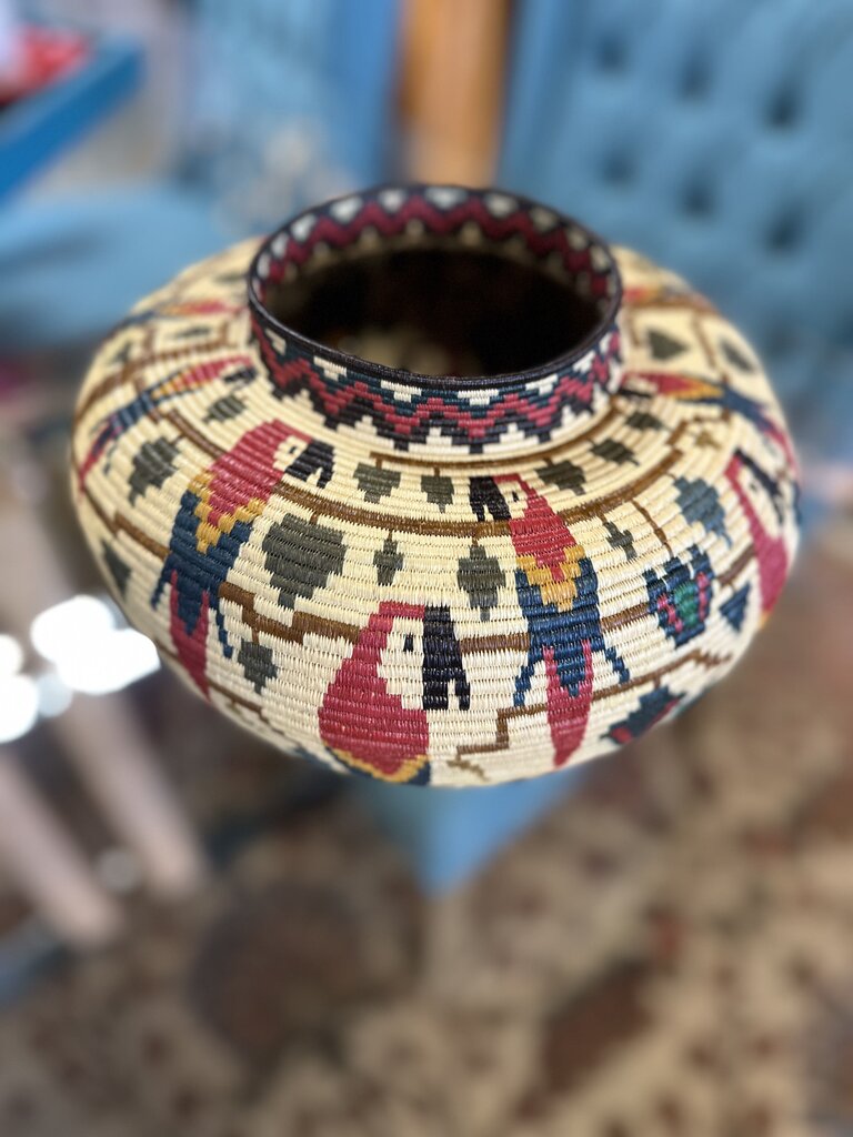 Wounaan Indian Handwoven Parrot Basket