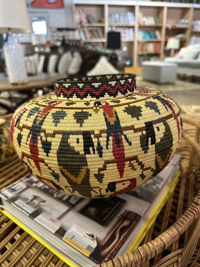 Wounaan Indian Handwoven Parrot Basket