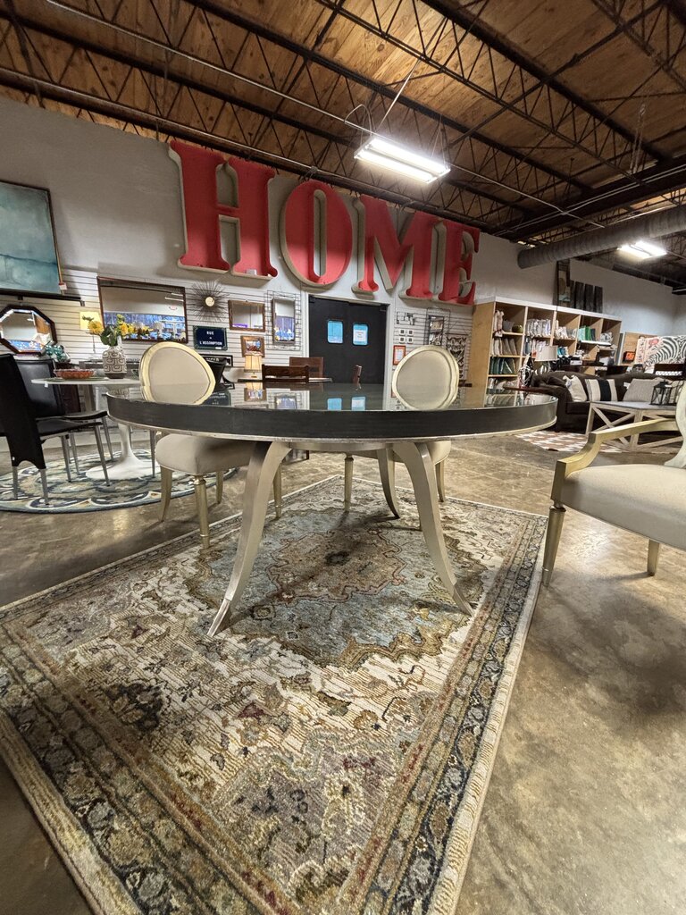 Round Dining Table with 6 Chairs 62"R (RT $8000)