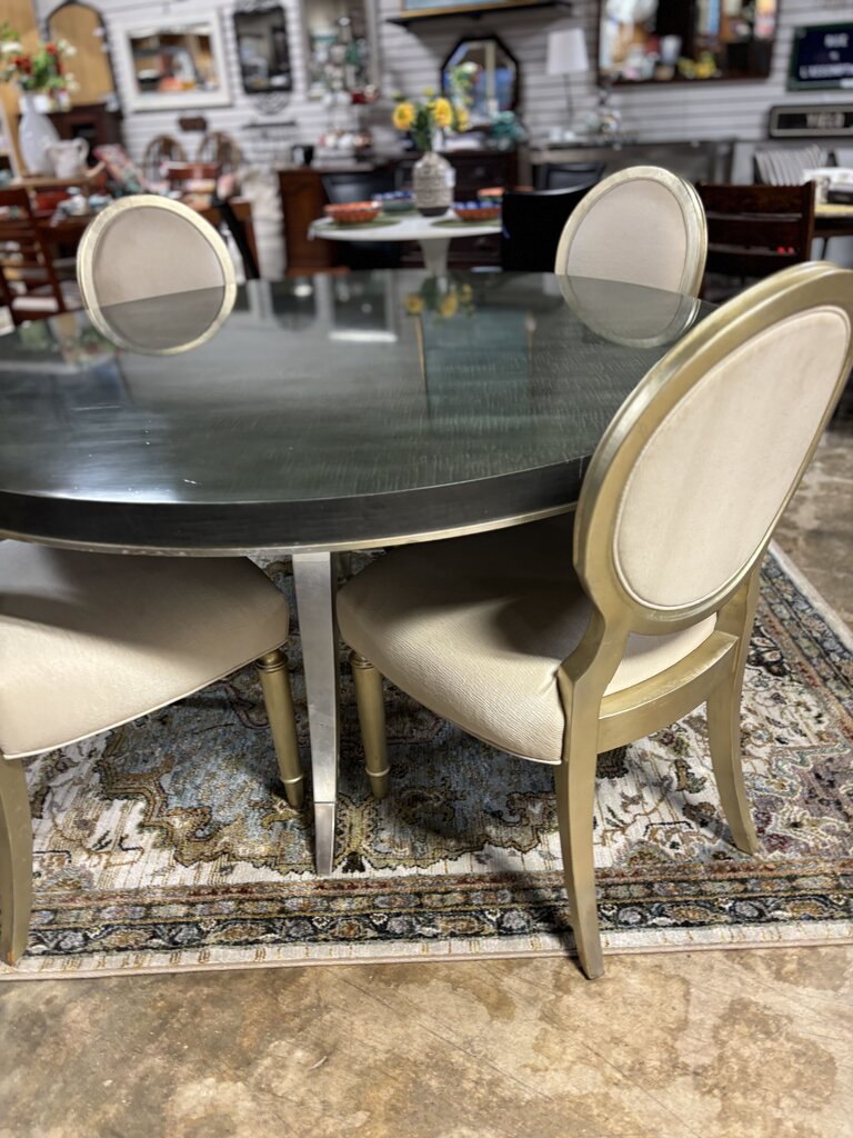 Round Dining Table with 6 Chairs 62"R (RT $8000)