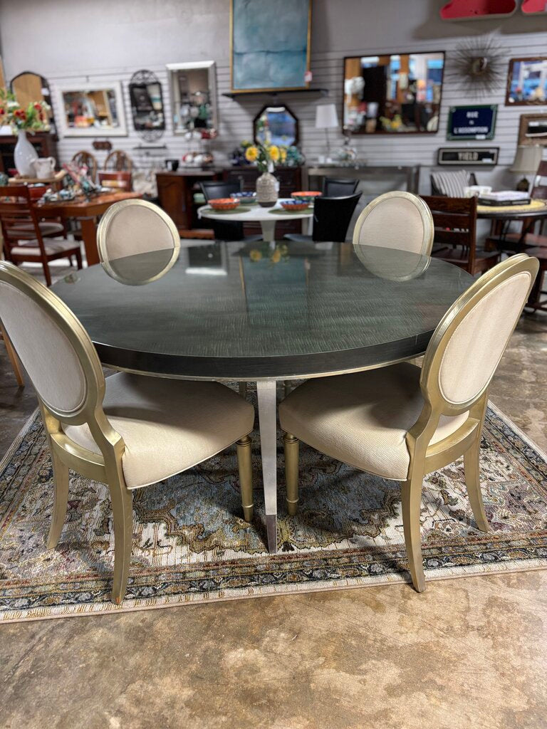 Round Dining Table with 6 Chairs 62"R (RT $8000)