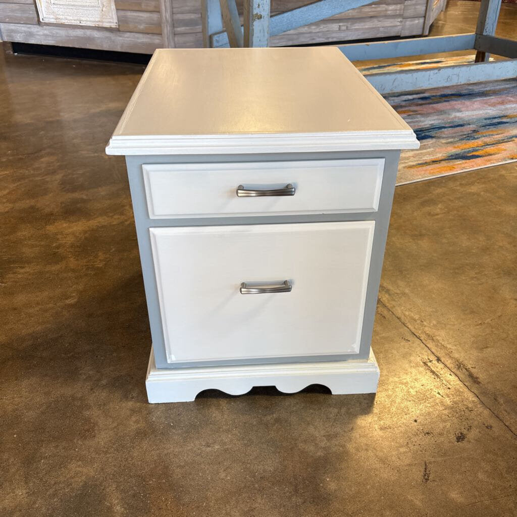Painted 2 Drawer Side Table