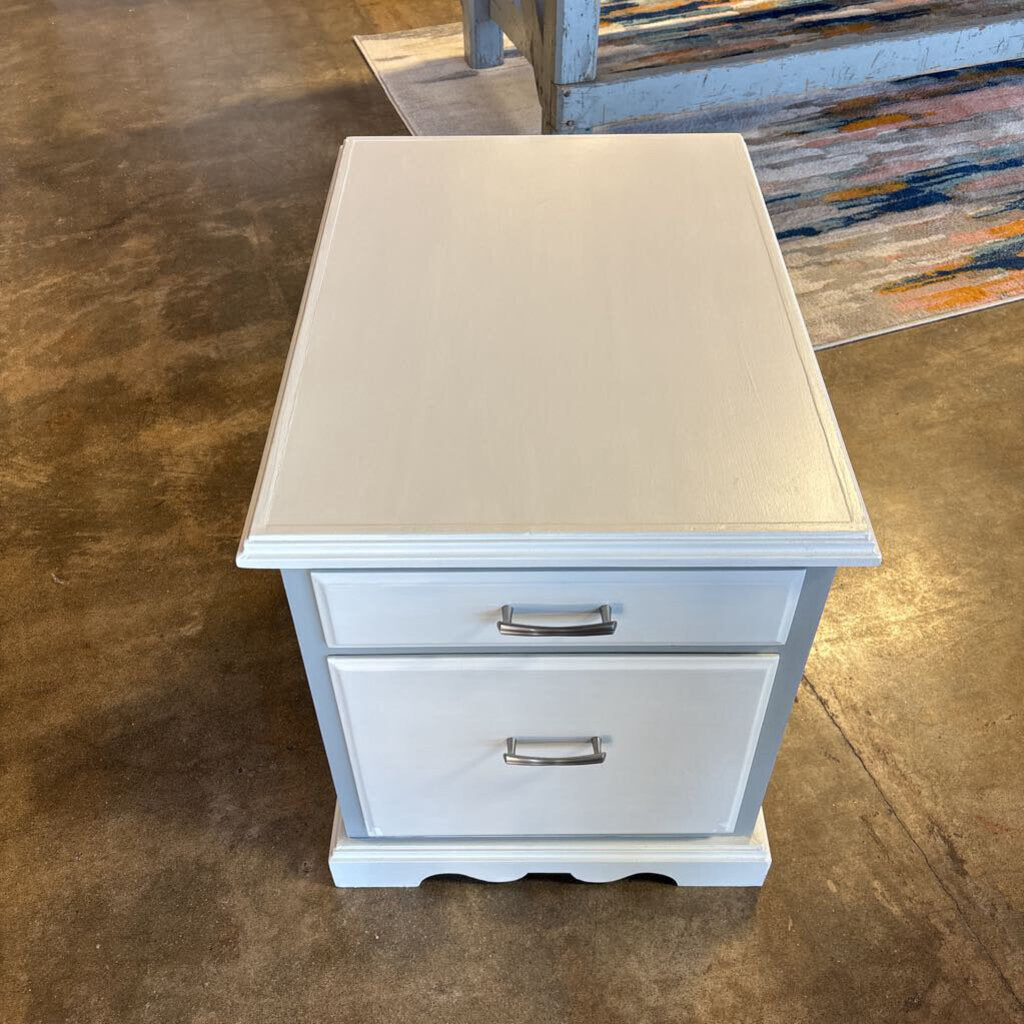 Painted 2 Drawer Side Table