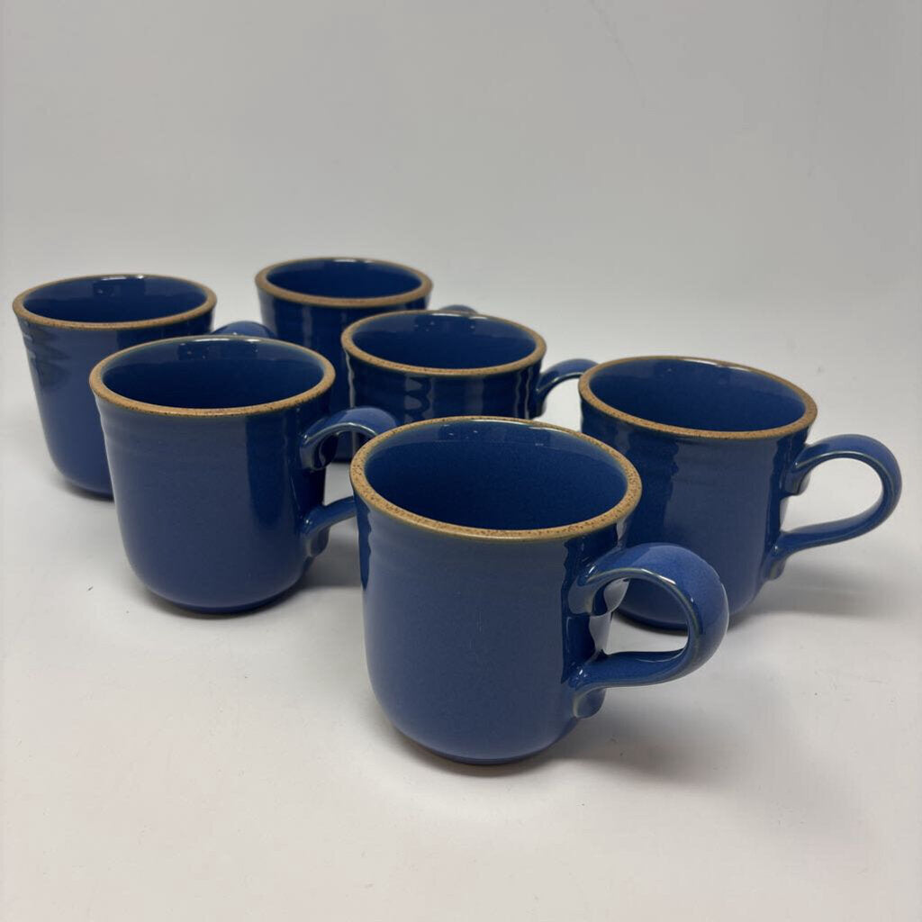 Noritake Madera Blue Mugs Set 6