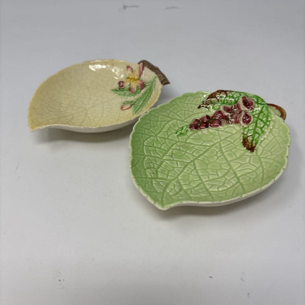 Vintage Carlton Ware Leaf Dishes Pair
