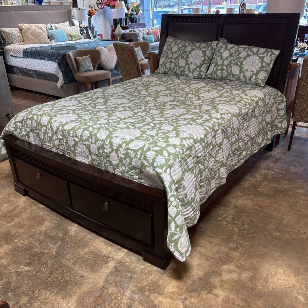 Queen Panel Storage Bed