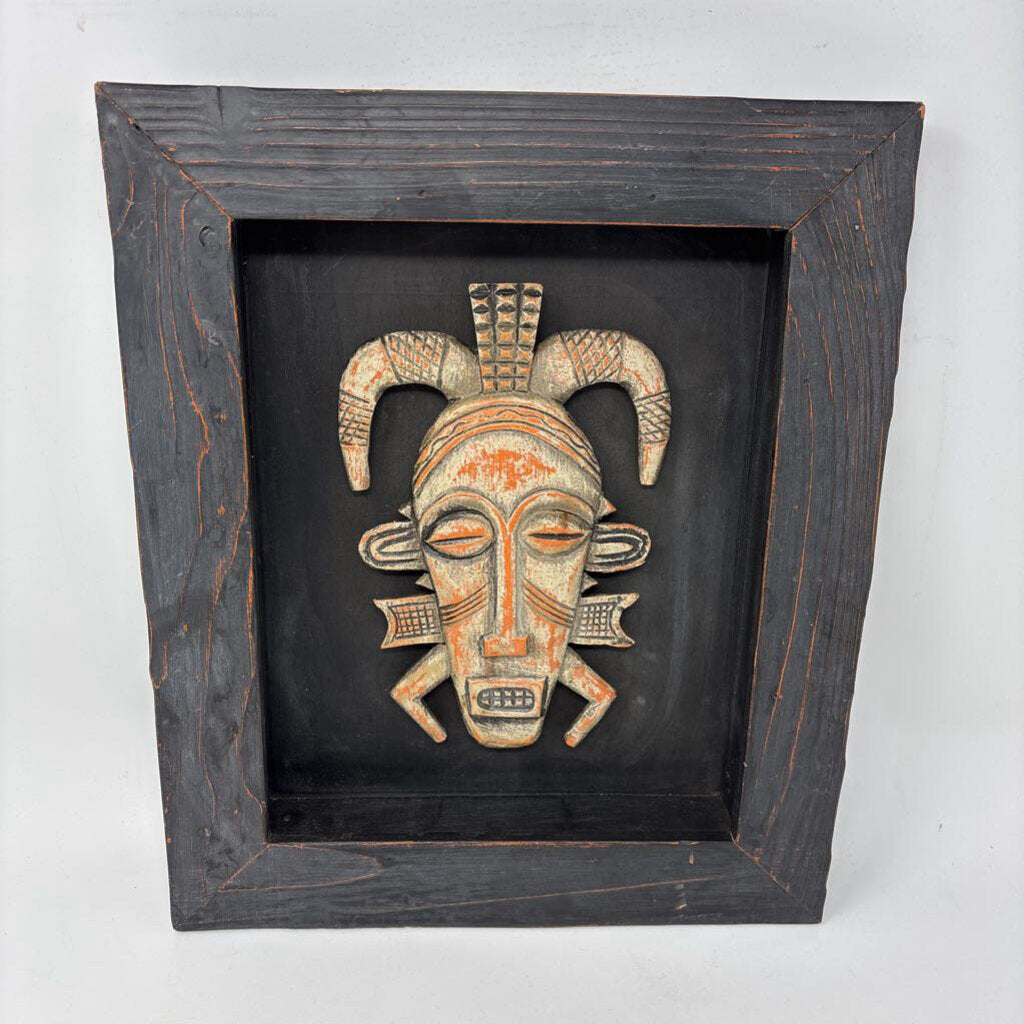 African Mask in Shadow Box