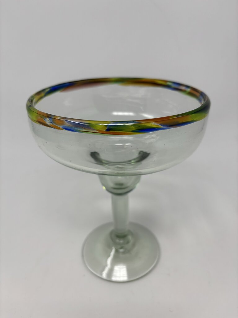 Hand-Blown Margarita Glasses Pair