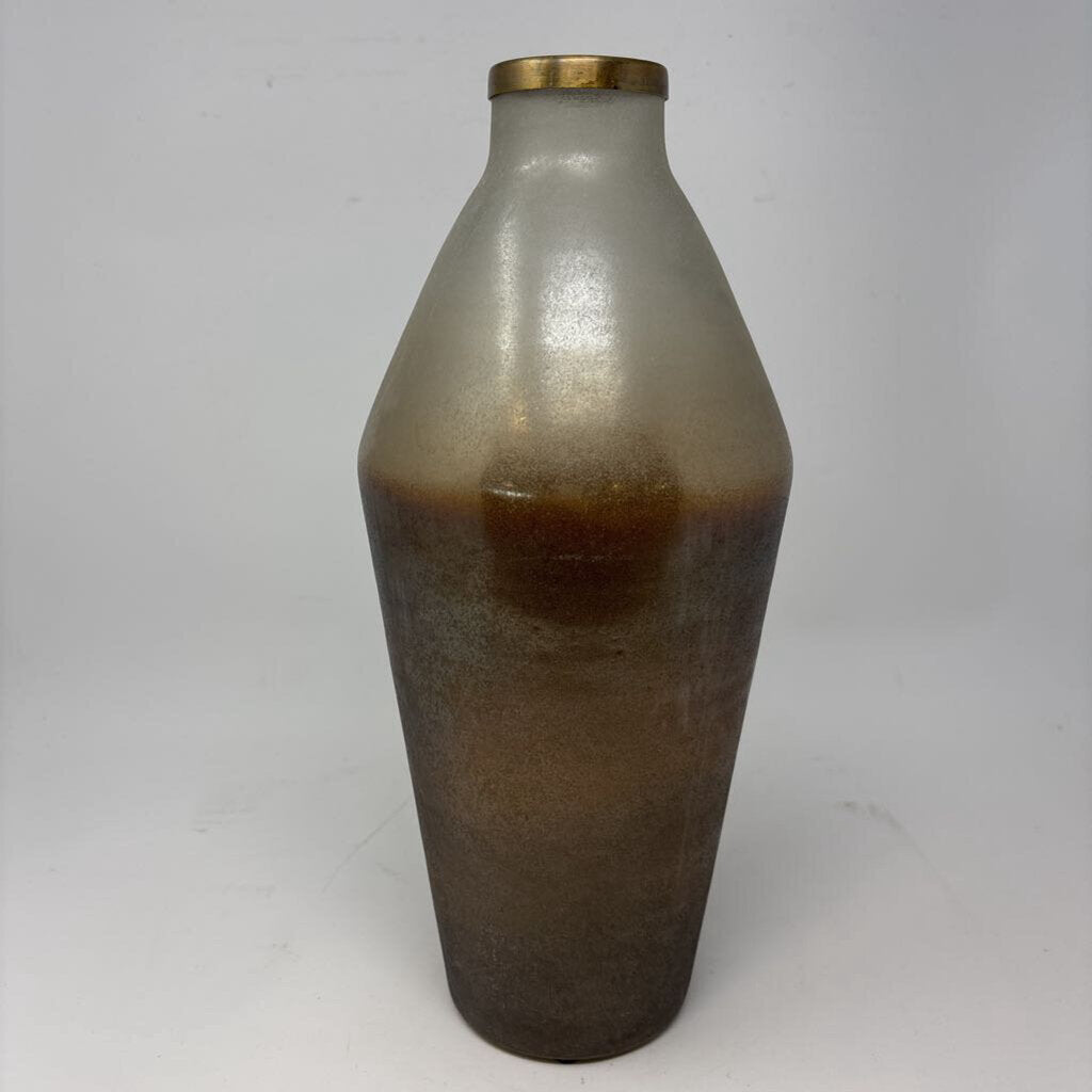 Frosted Glass Vase 14"H
