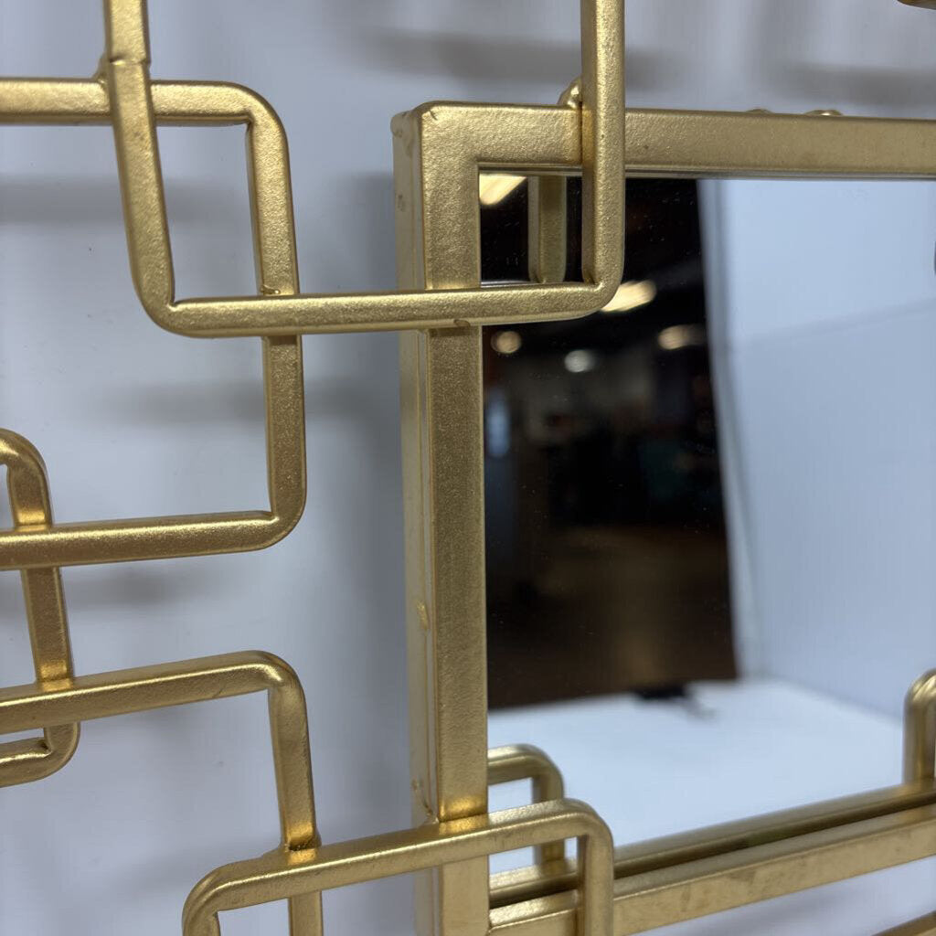 Metal Geometric Mirror 16 X 16
