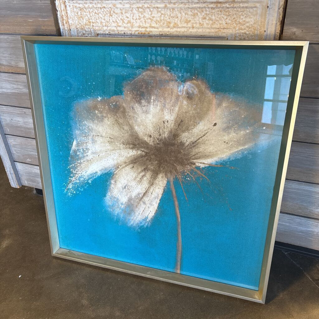 Framed Lotus Flower Print 24 X 24 x 2