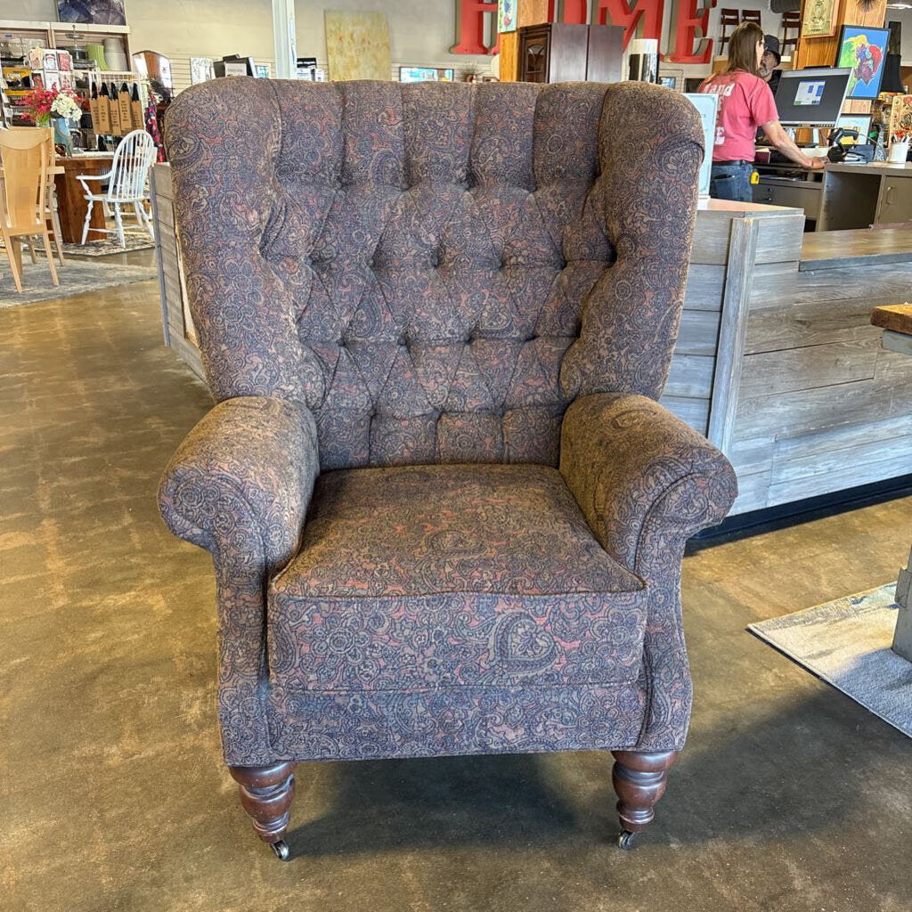 Upholstered Wingback Chair