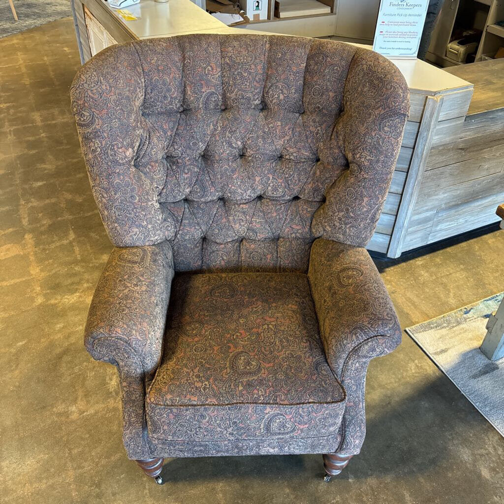 Upholstered Wingback Chair