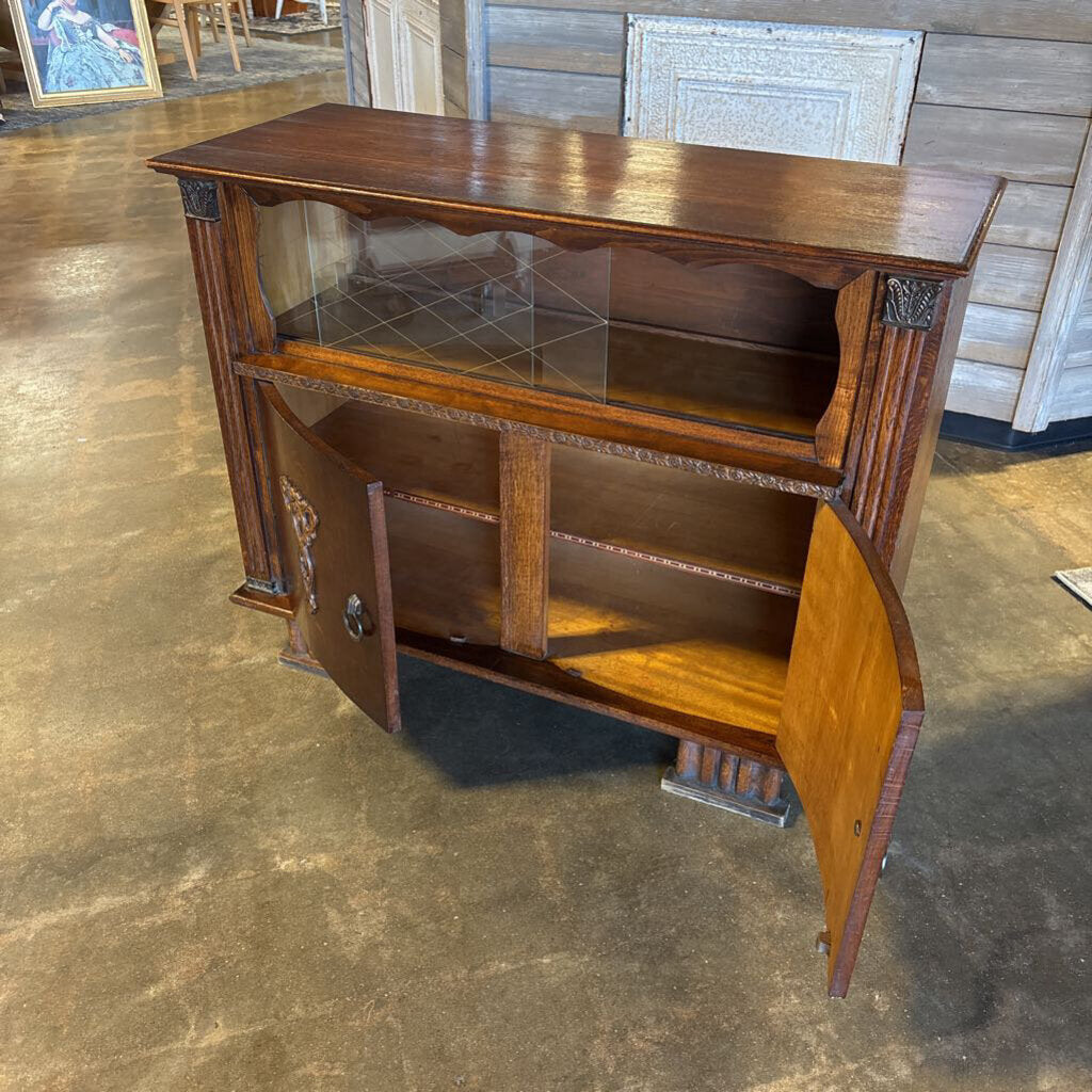 Vintage Art Deco Style Wood Bar 40 X 16 X 31