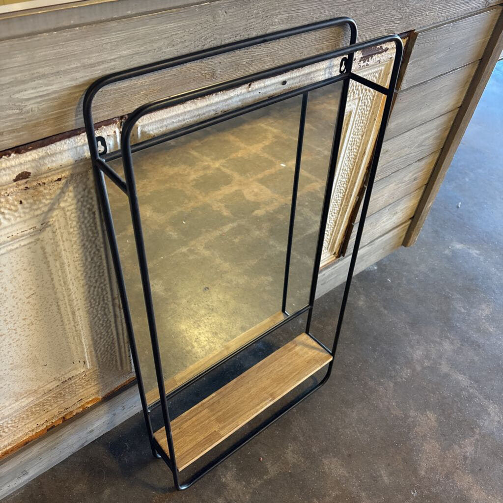 Framed Wall Mirror with Shelf 19 X 36