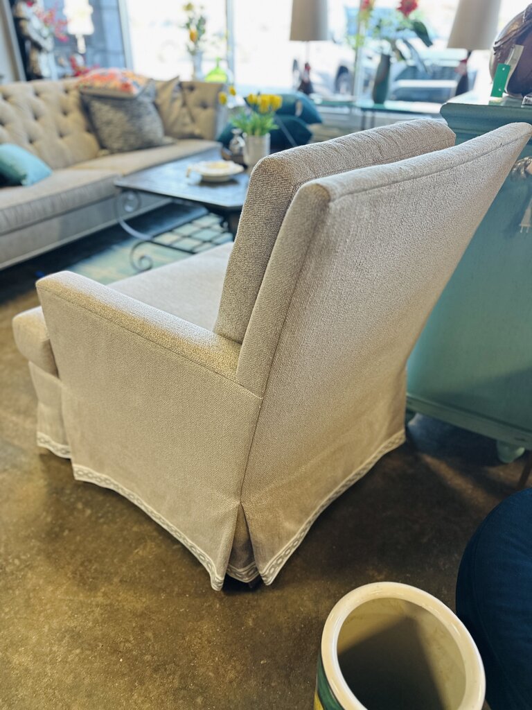 Upholstered Chair with Custom Skirt