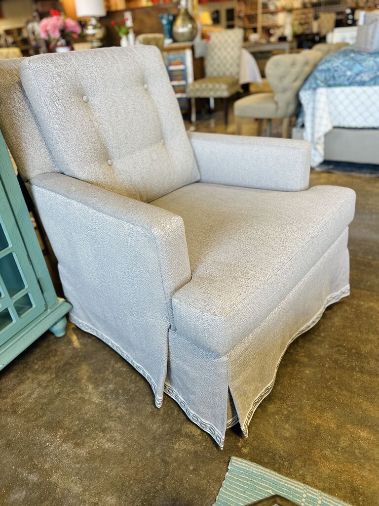 Upholstered Chair with Custom Skirt