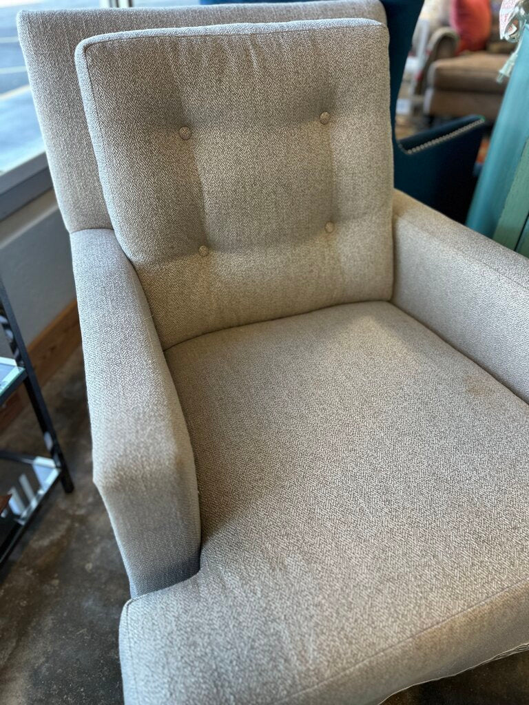 Upholstered Chair with Custom Skirt