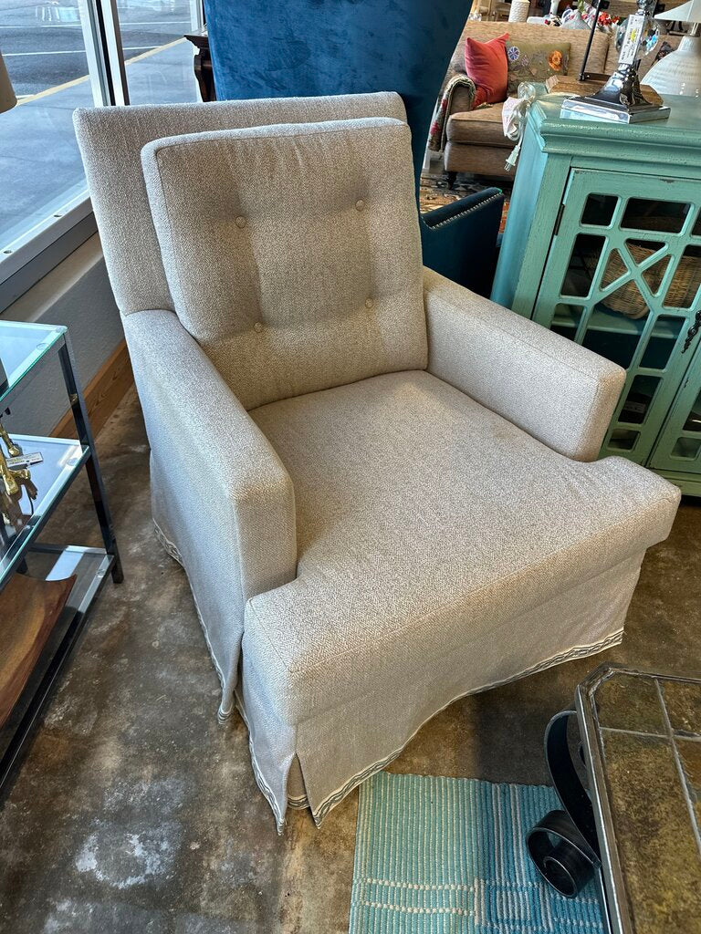 Upholstered Chair with Custom Skirt