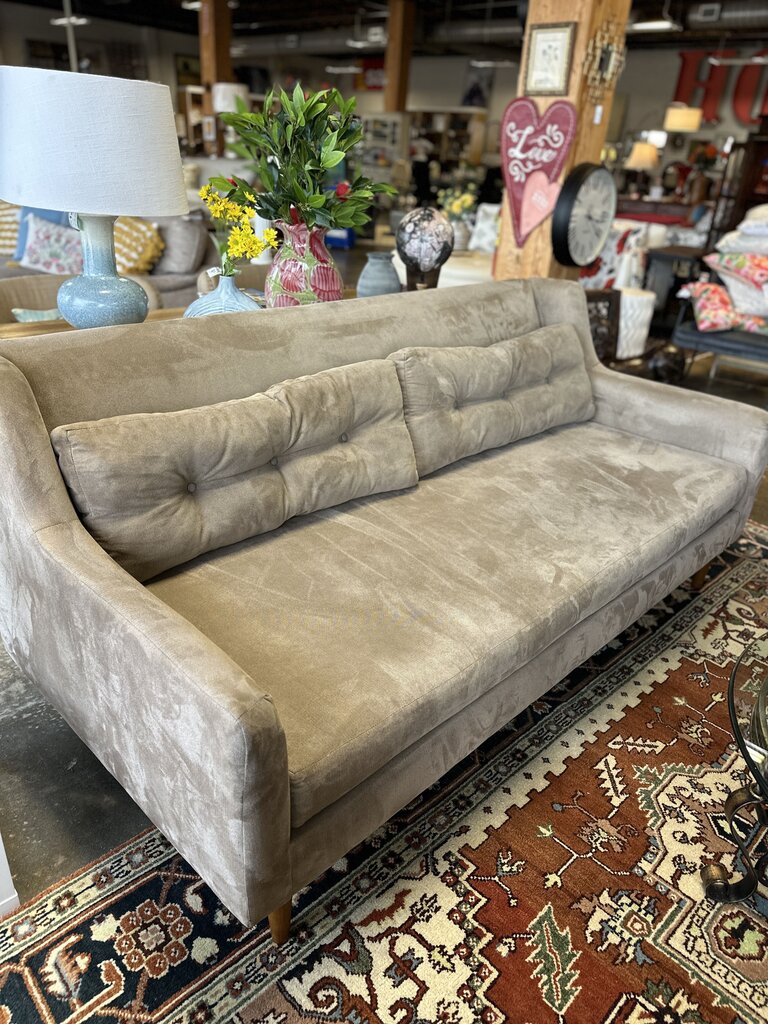 West Elm Mid-Century Tufted Velvet Sofa 6' 8"