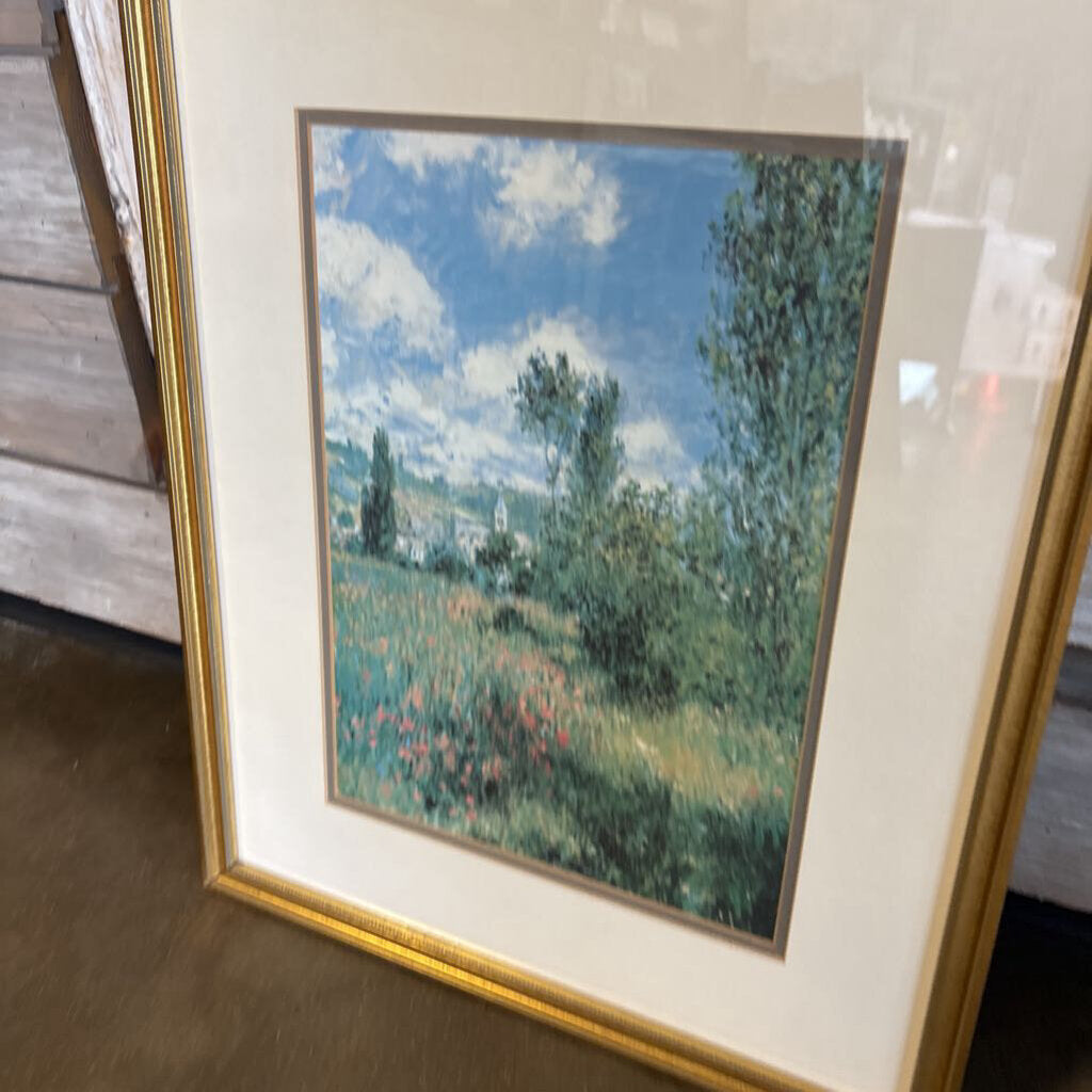 Framed Monet Painting 17.25 X 21.25
