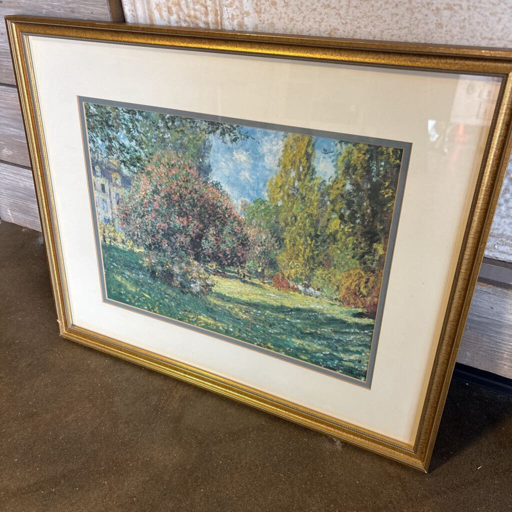Framed Monet Painting 21.25 X 17.25
