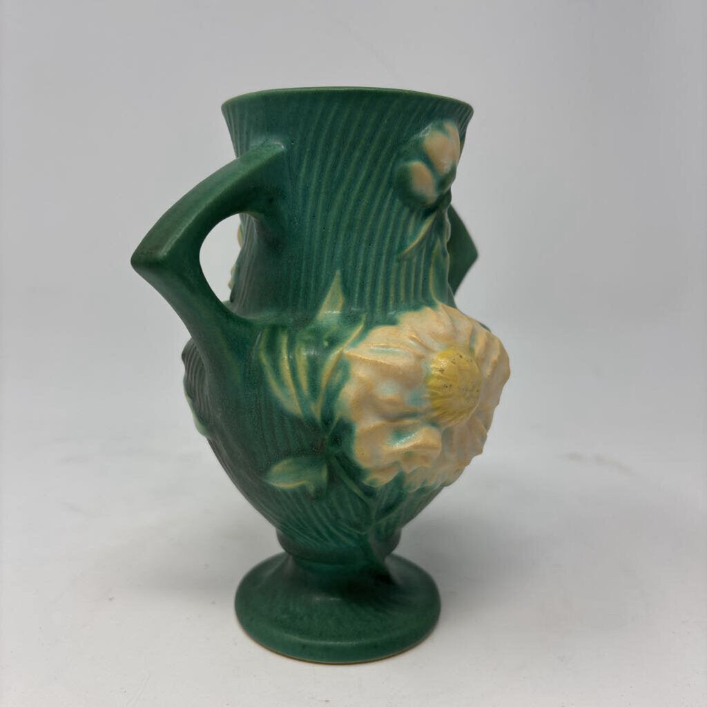 Roseville Peony Double Handled Vase