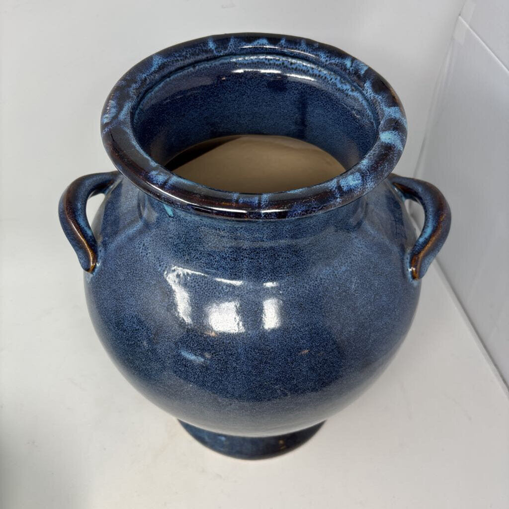 Large Blue Ceramic Vase