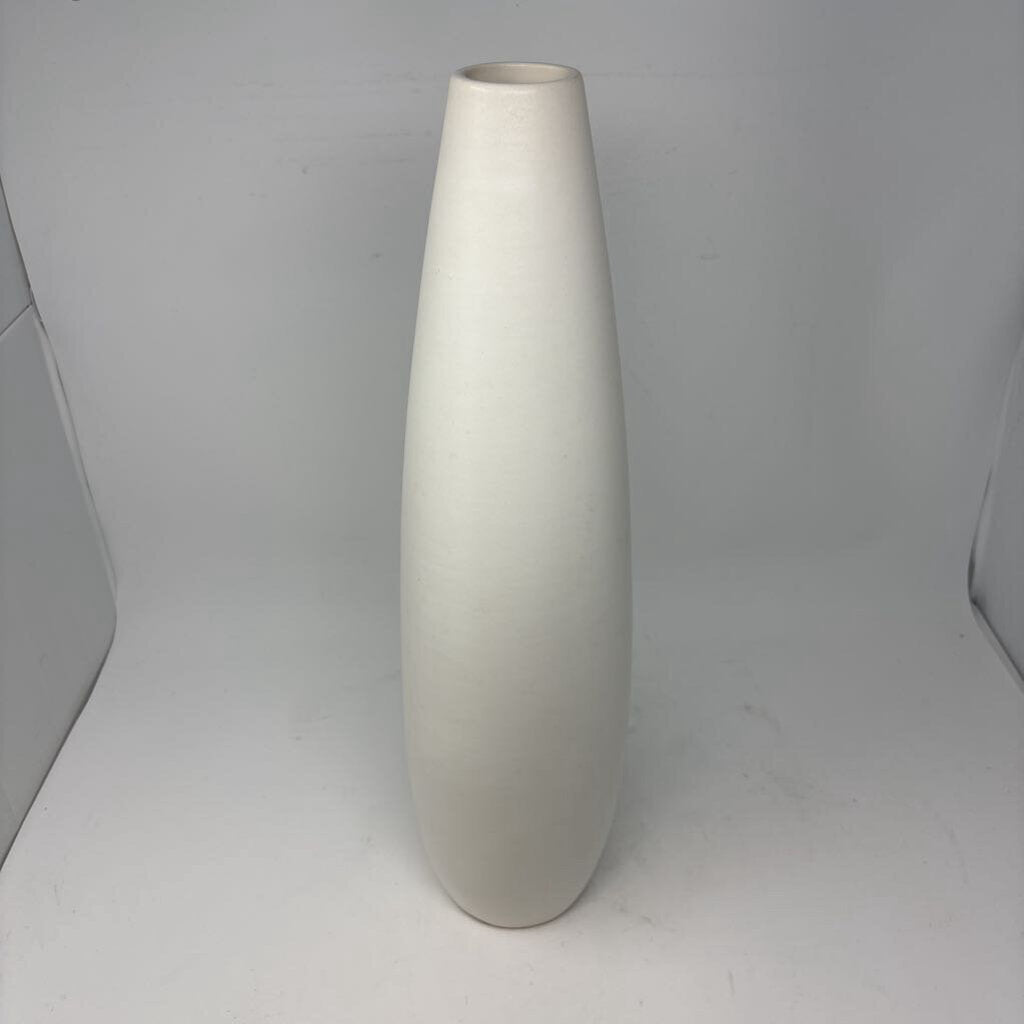 Tall White Ceramic Vase