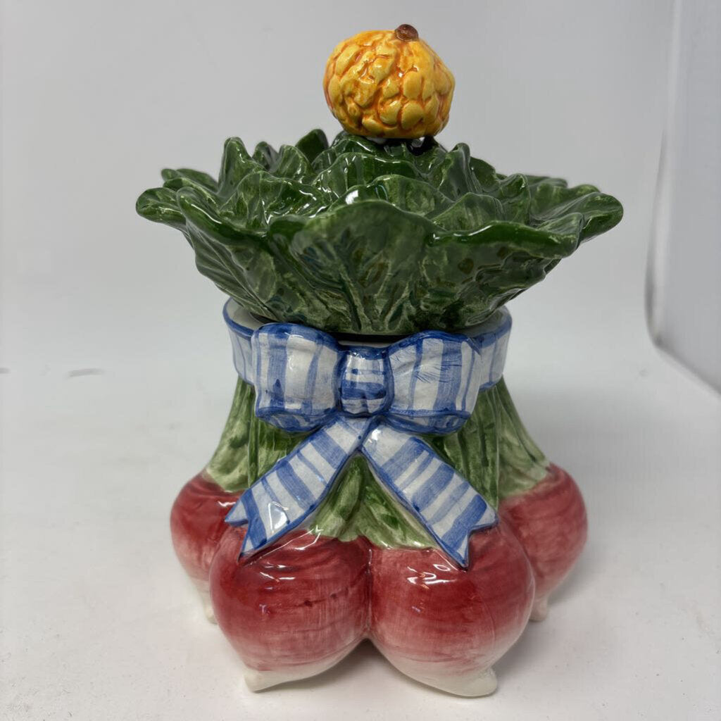 Food Canister Radish & Ribbon
