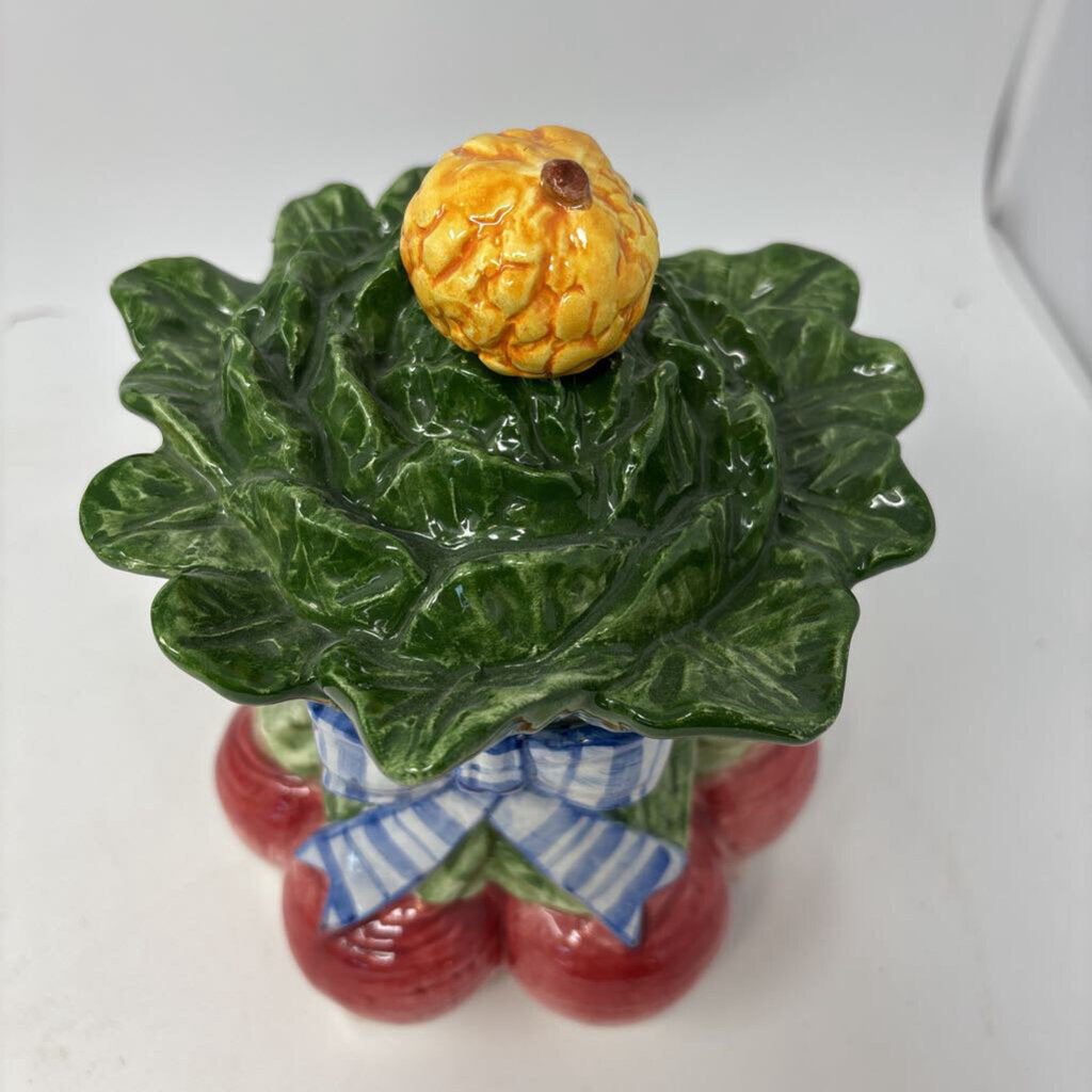 Food Canister Radish & Ribbon