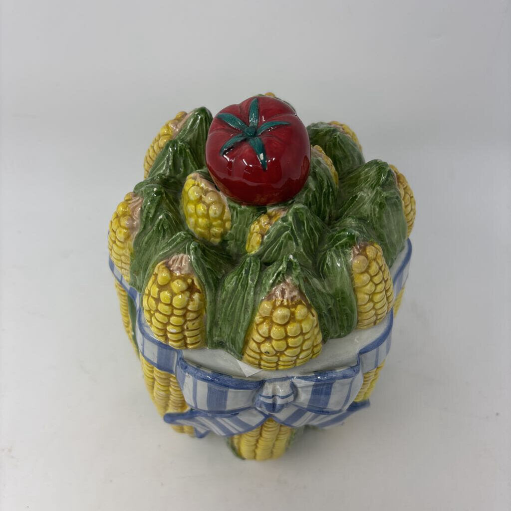 Food Canister Corn & Tomato