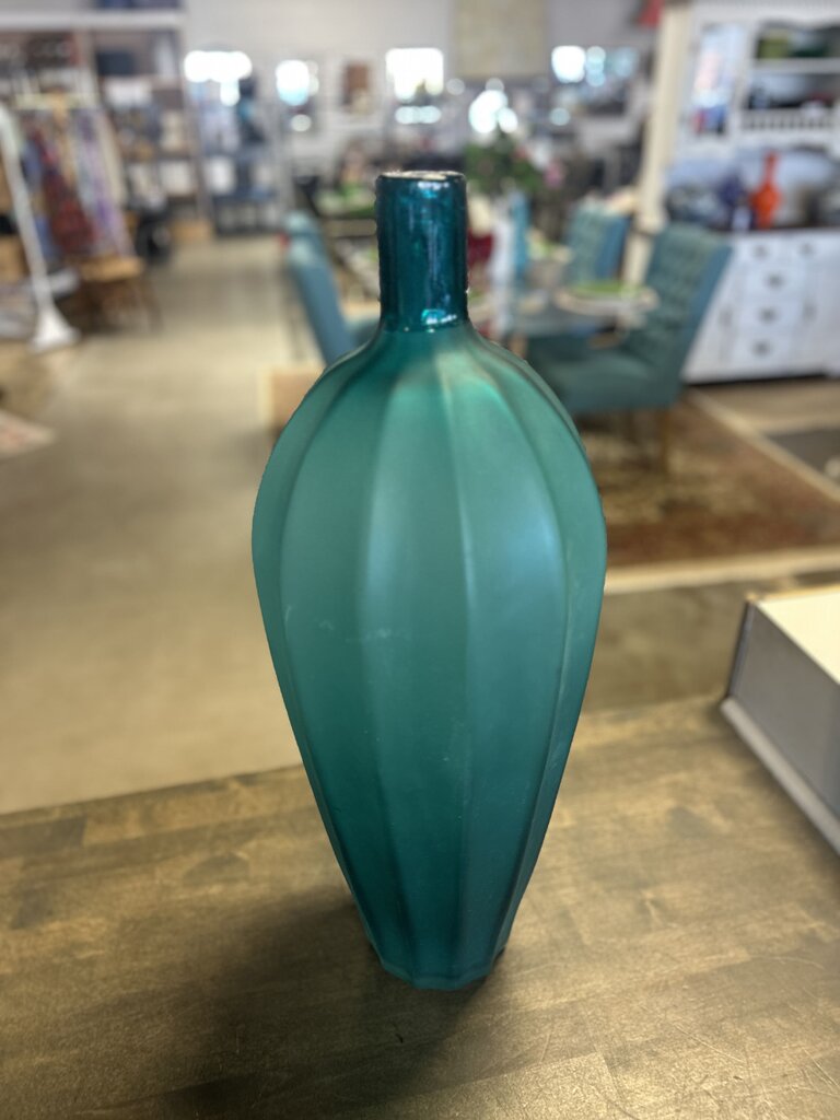 24 " Aqua Glass Vessel