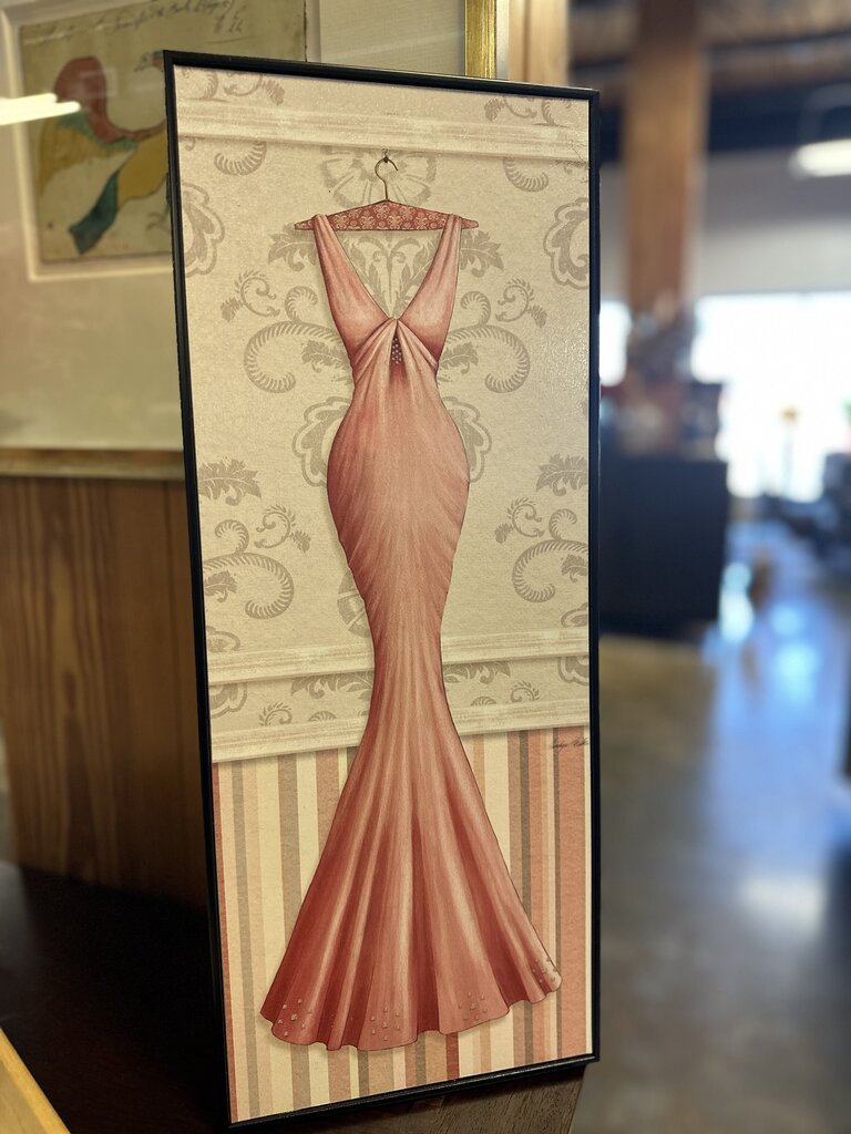Pink Gown on Hanger Decor