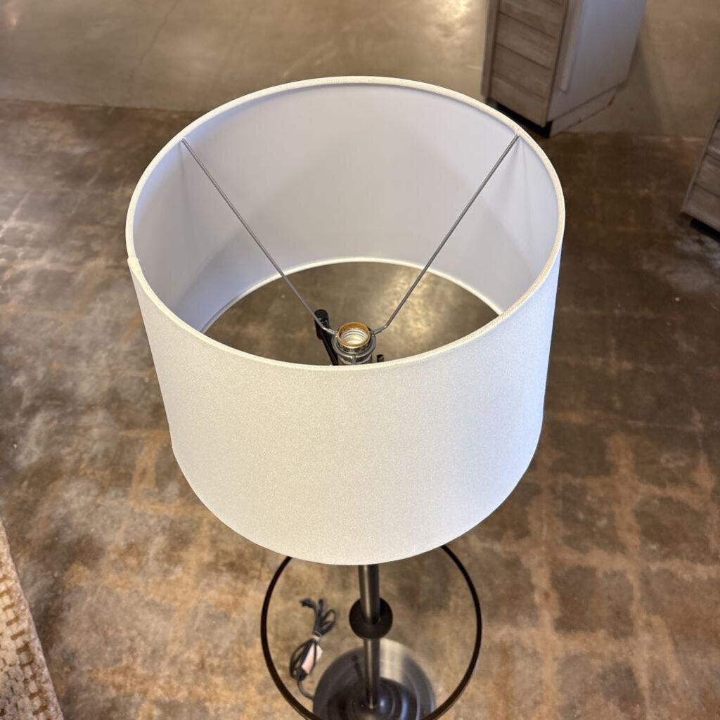 Swing Arm Floor Lamp with Glass Table