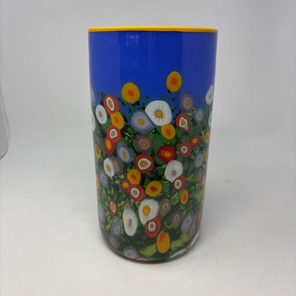 Nicario Jimenez Glass Peruvian Made Vase