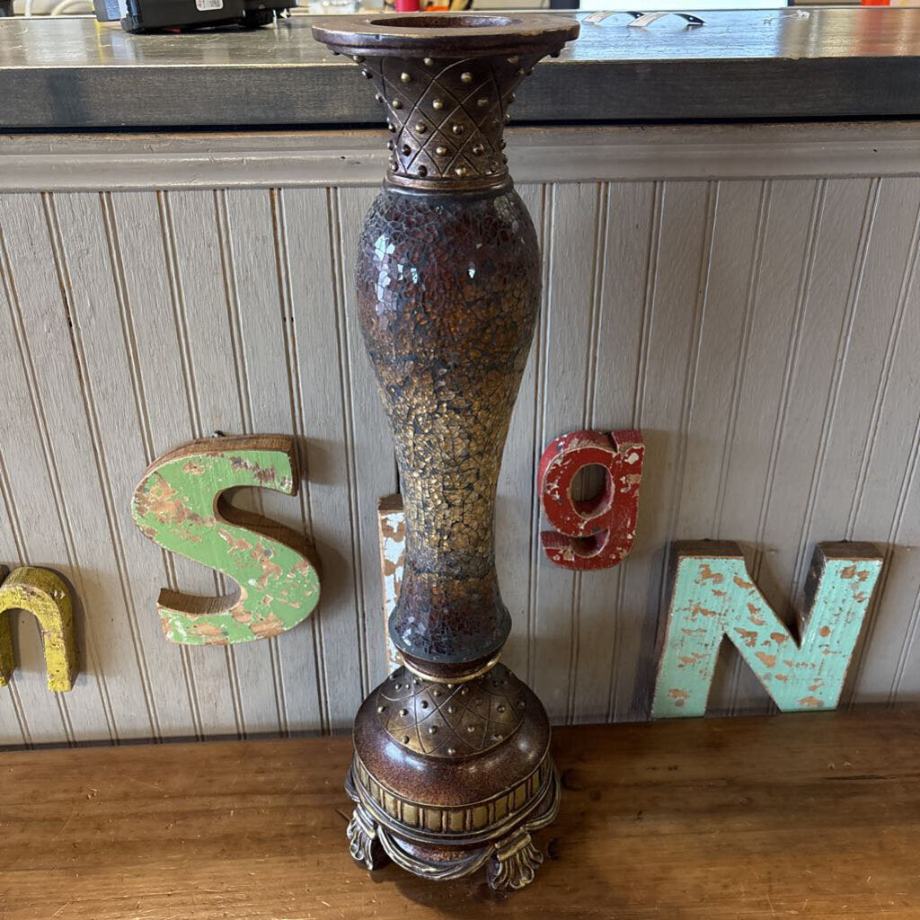 Vintage Style Deco Mosaic Glass Pillar