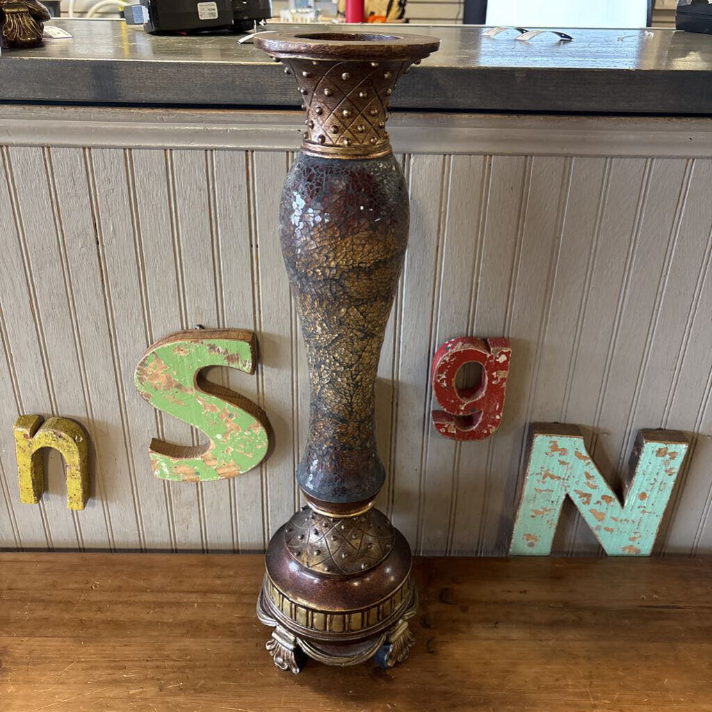 Vintage Style Deco Mosaic Glass Pillar